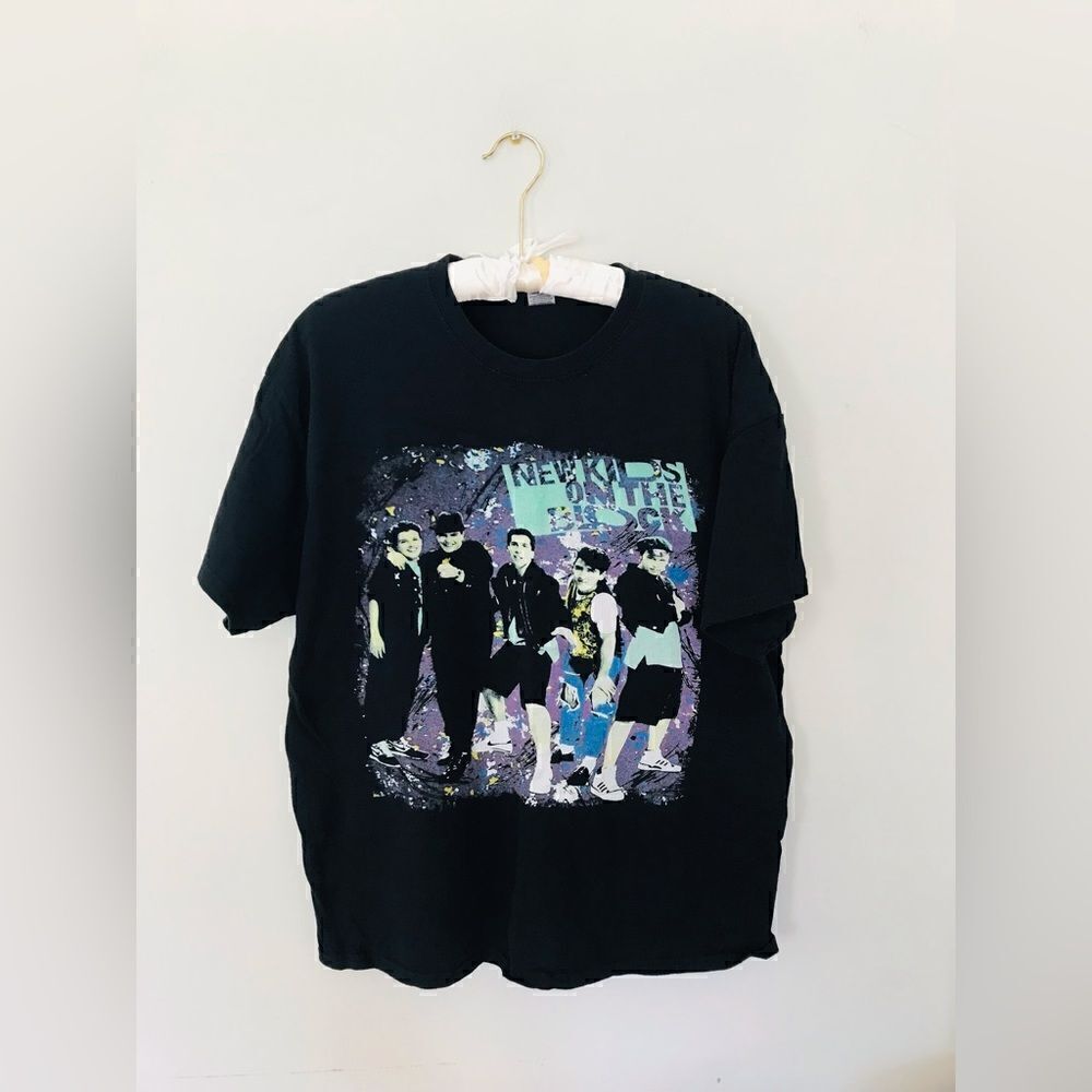 New kids on the block | black shirt sleeve unisex t-shirt | size XL